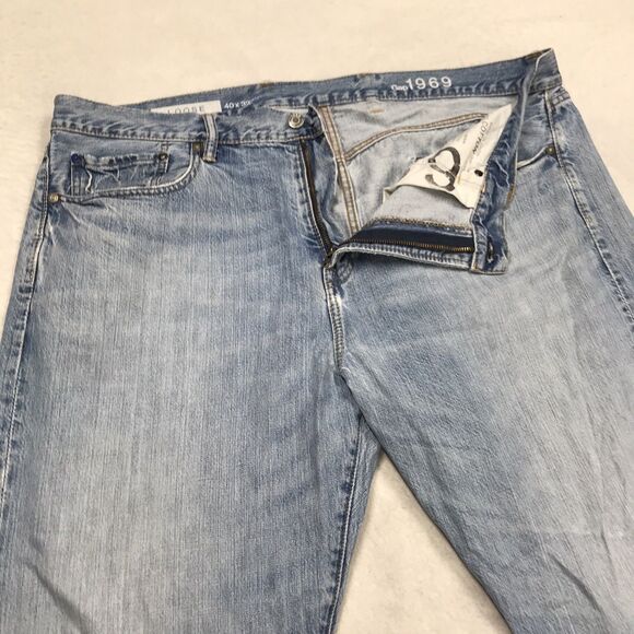 Y2K GAP 1969 Jean Loose Wide Leg Men 40x32 Baggy Grunge Skate Light Wash - Picture 5 of 16